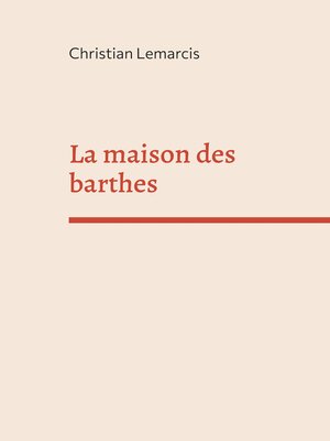 cover image of La maison des barthes